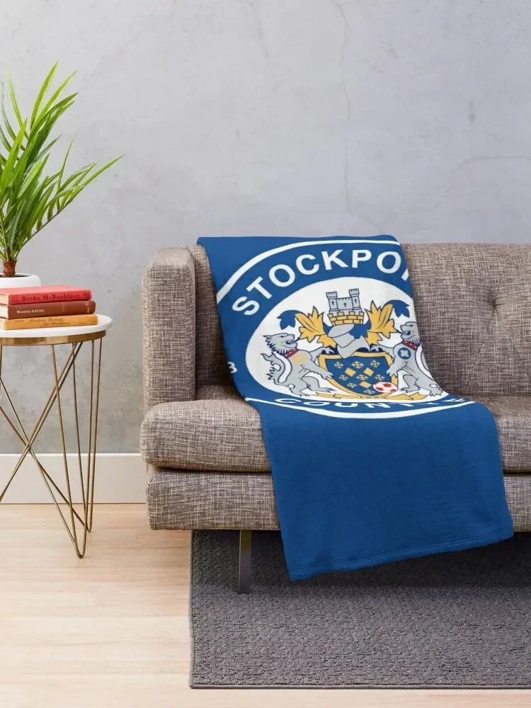 STOCKPORT COUNTY FC Throw Blanket Luxury Thicken Summer Blankets