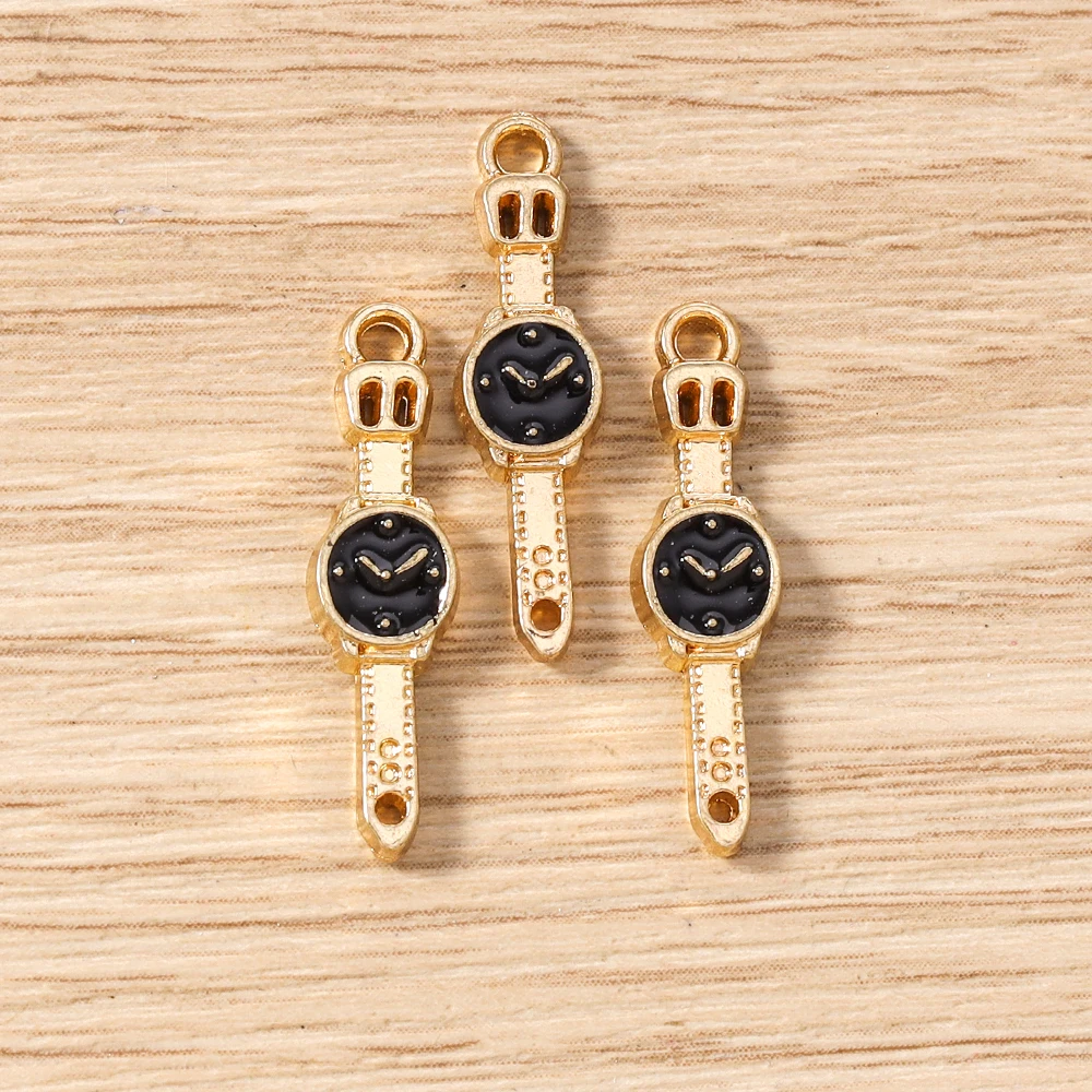 Tusember 20 Stück 6x24mm Niedliche Emaille-Armbandanhänger Uhrenanhänger für Handgemachten Schmuck Halskette Armband Ohrringe DIY Bastelzubehör – Detail 7