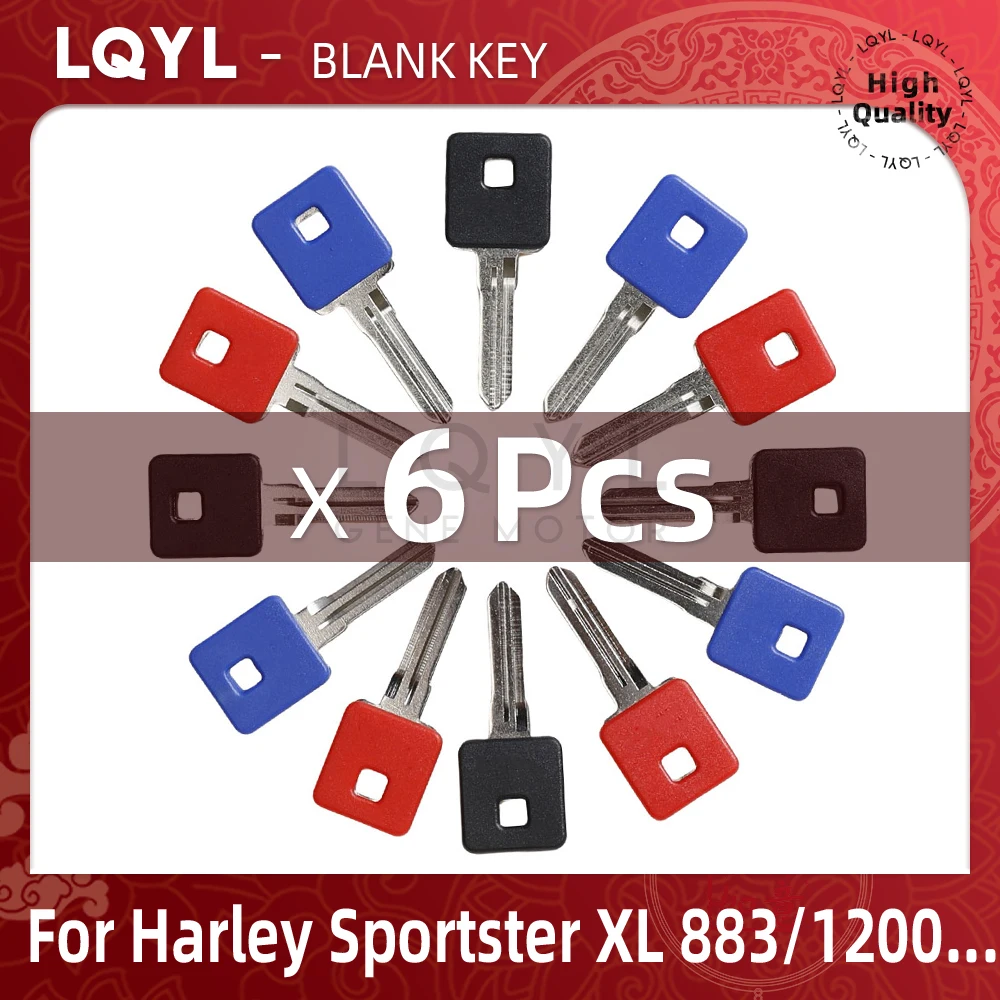 

6Pcs New Blank Key Motorcycle Replace Uncut Keys For Harley Sportster XL 883 1200 XL883 C N L R XL1200 C R N L XL 1200 C N L R