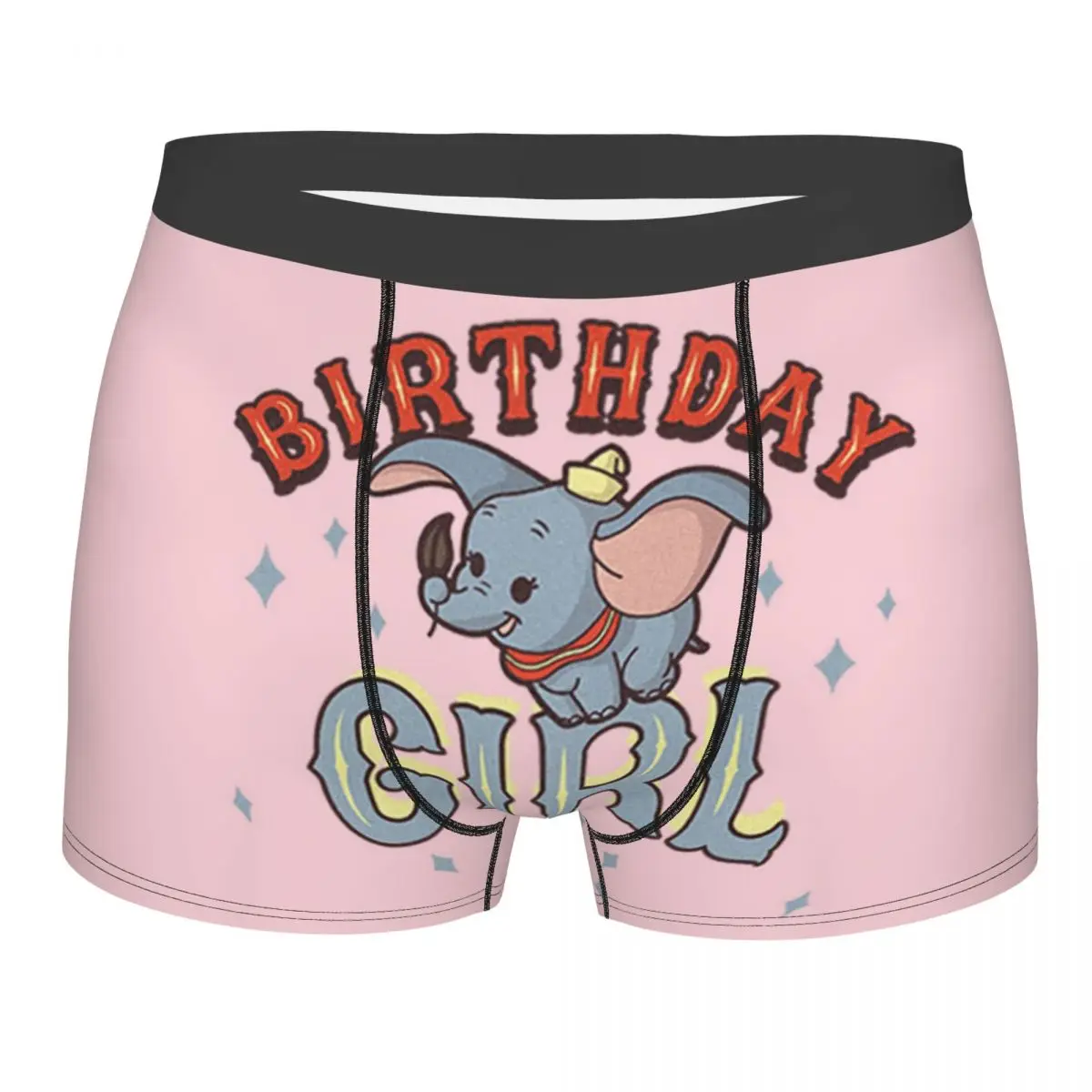 

Custom Infant's Dumbo Birthday Underwear Men Stretch Anime Boxer Briefs Shorts Panties Soft Underpants For Male