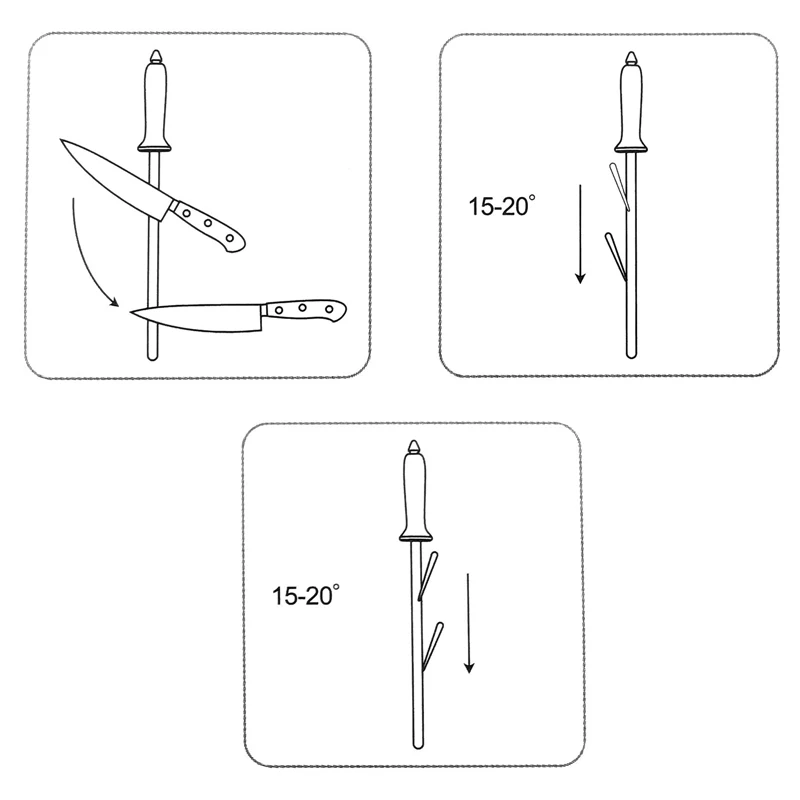 TAIDEA 12inch Knife Carmic Sharpening rod TG2006 Professional Sharpening steel Kitchen sharpening system knife sharpener tool