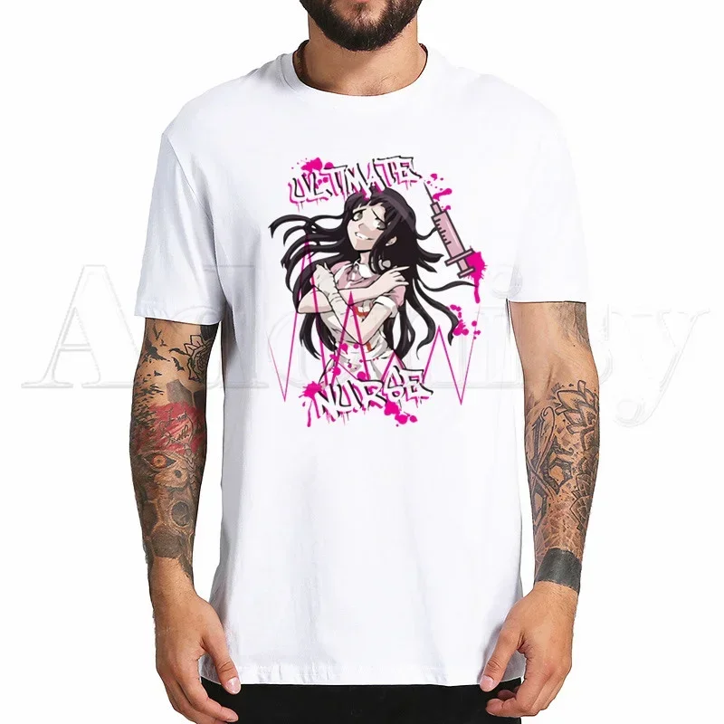 Mikan Tsumiki Harajuku hombre camisetas camisetas camisa Tops diseño de manga corta estético Anime camiseta