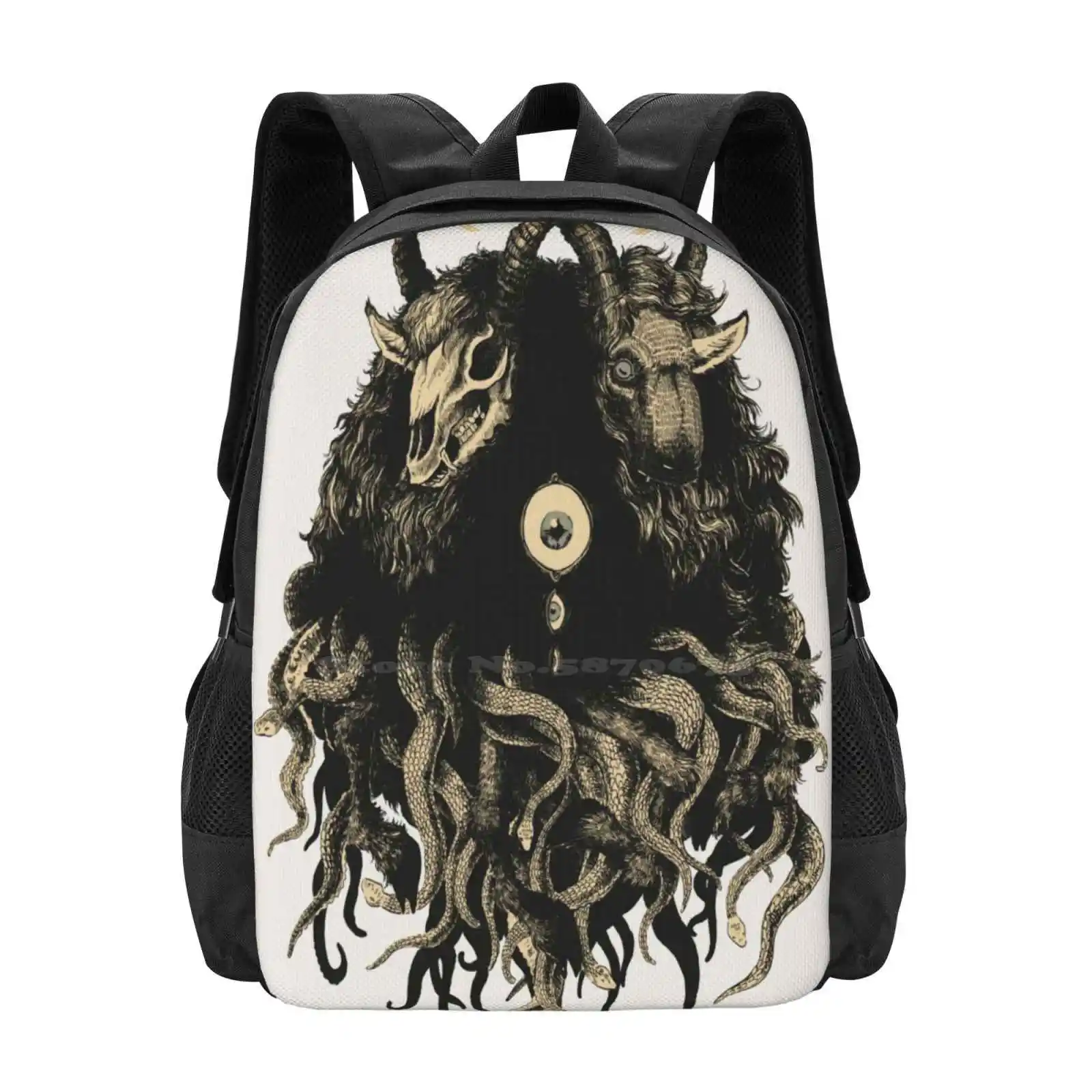 Of The Earth Hot Sale Backpack Fashion Bags Goat Snake Demon Moon Occult