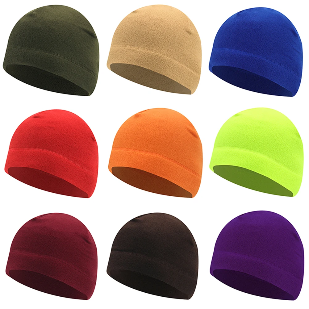 Men Women Winter Skull Cap Thick Polar Fleece Unisex Soft Cap Tactical Beanie Cap for Cycling Skiing Hiking