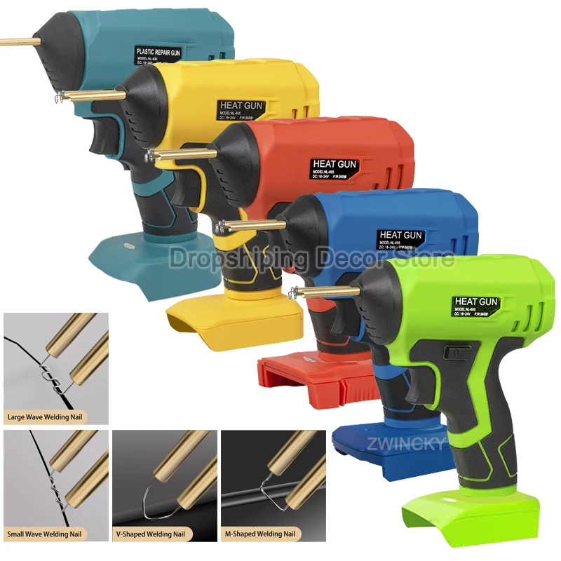 

Портативный сварочный аппарат для пластика, комплект для ремонта трещин на автомобильной панели для Makita/Dewalt/Bosch/Milwaukee/Black&Decker, литий-ионный аккумулятор 18 В