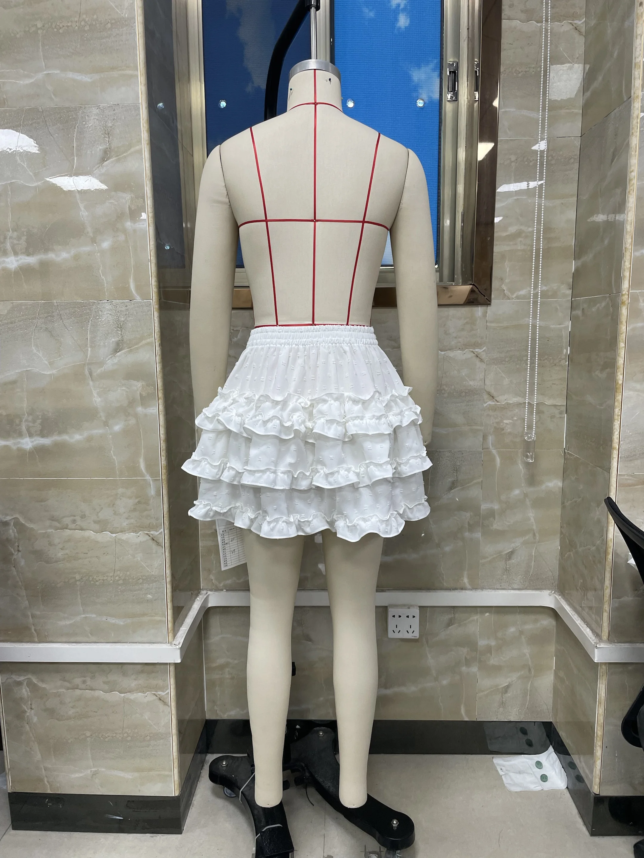 

Женская мини-юбка, плиссированная многослойная юбка с эластичной резинкой на талии, однотонная летняя юбка, уличная одежда для повседневного повседневного использования