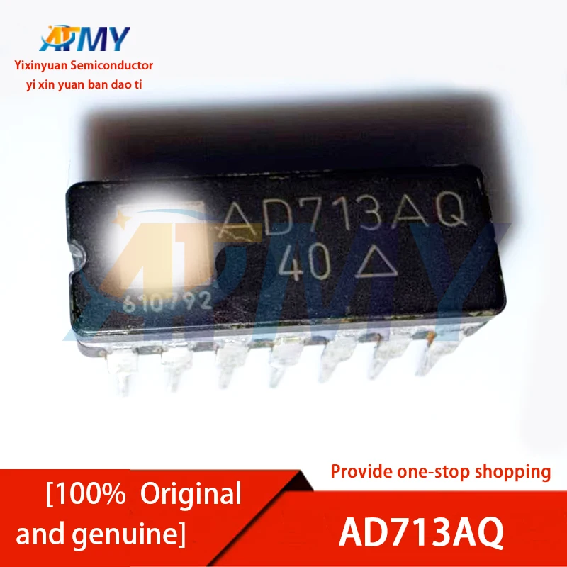 1 piece AD713AQ, CDIP-14 package, four-channel precision high-speed BiFET operational amplifier