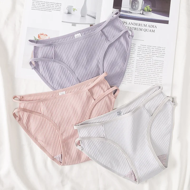 Women Cotton Sexy Underwear Threaded Women's Underwear Female Comfortable Briefs Underpant Breathable