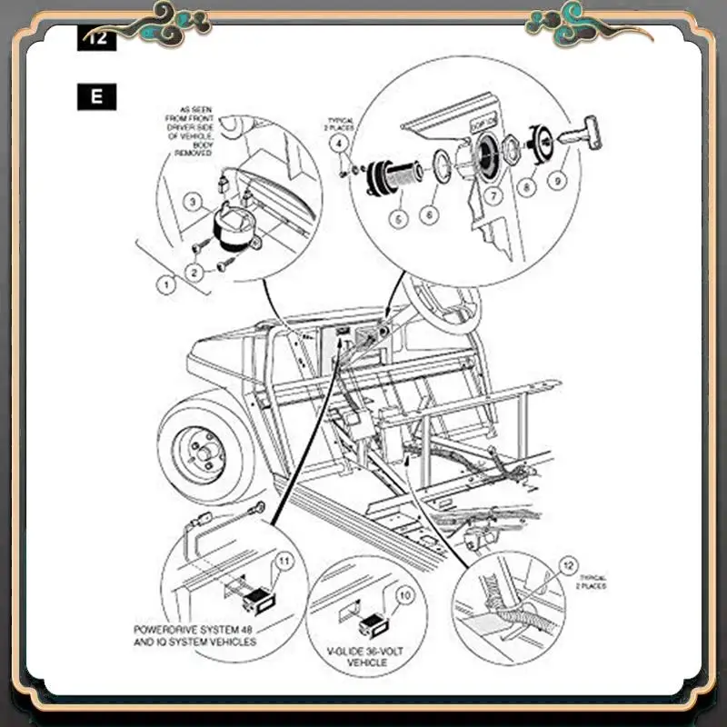 

Выключатель стартера премиум-класса 3X, для электрической тележки для гольфа Club Car DS, ключ зажигания 1996-Up, 36 или 48 В, номер детали 101826201