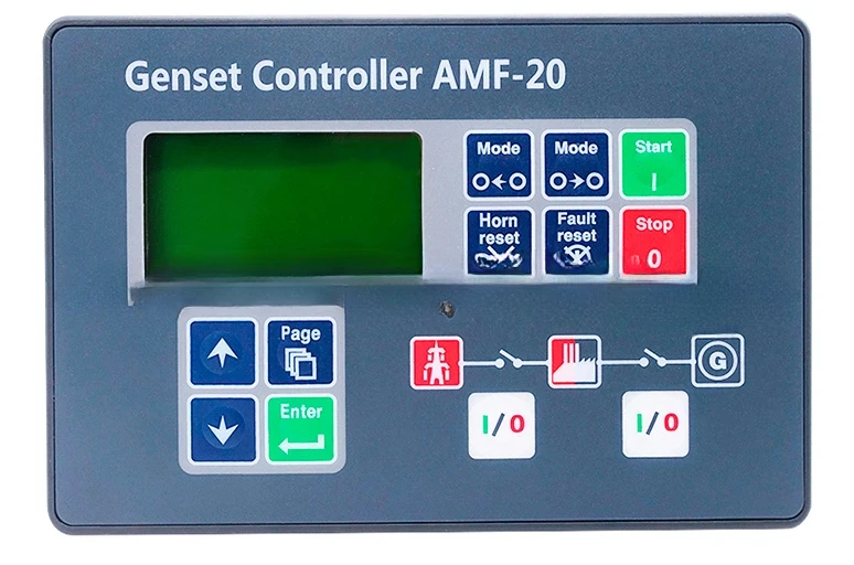 Controller AMF25 Imported LCD Screen of Diesel Generator Control Module Unit.