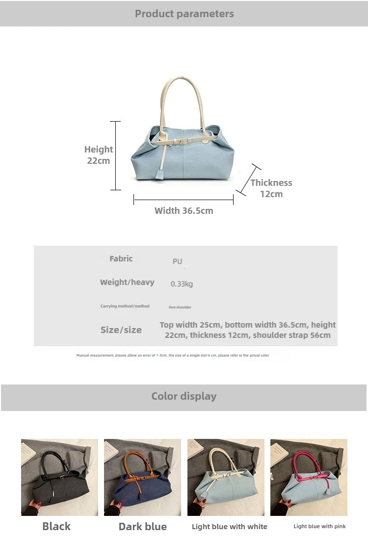 Fashionable Versatile Casual Large-Capacity Shoulder Bag for Women description 10
