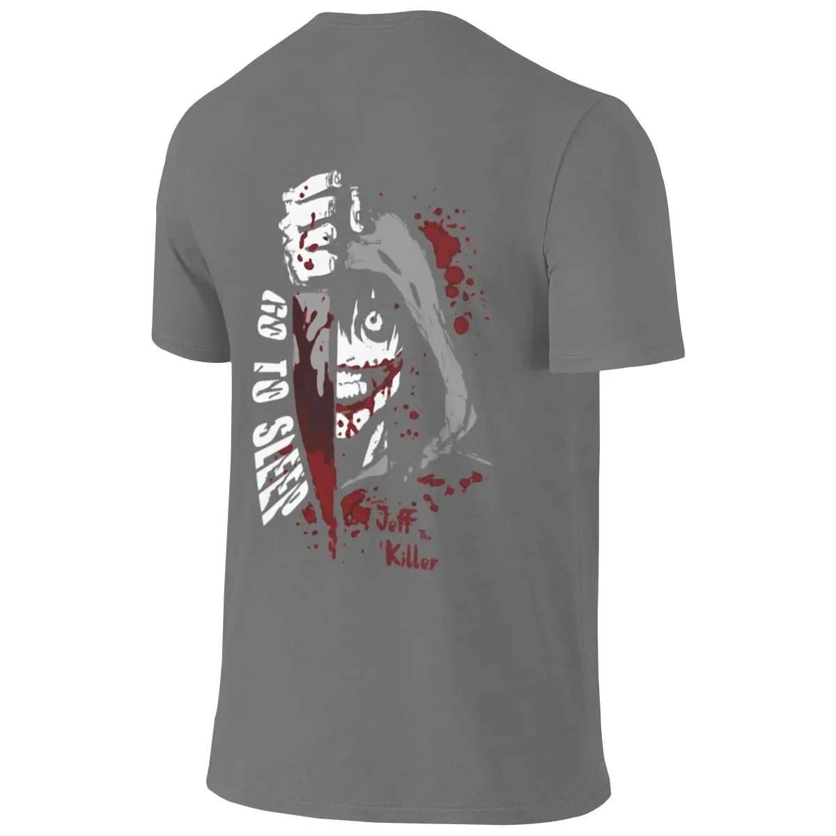 Jeff The Killer - Go To Sleep Lazy Style Reversible T-shirt Niche Casual High-Definition Printing Cotton Tee