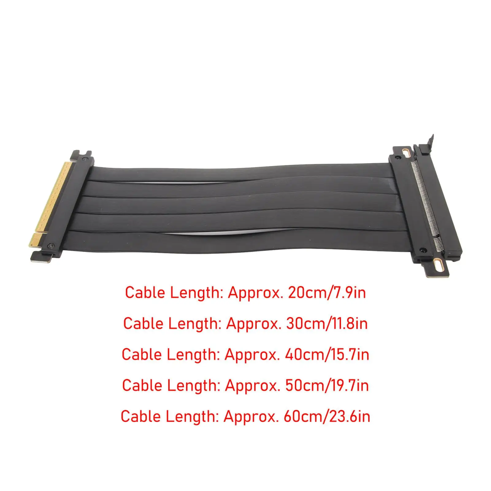 PCIE 4.0 X16 Extender Riser Cable High Shielding 128Gbps 180° Flexible Extension for graphics Card