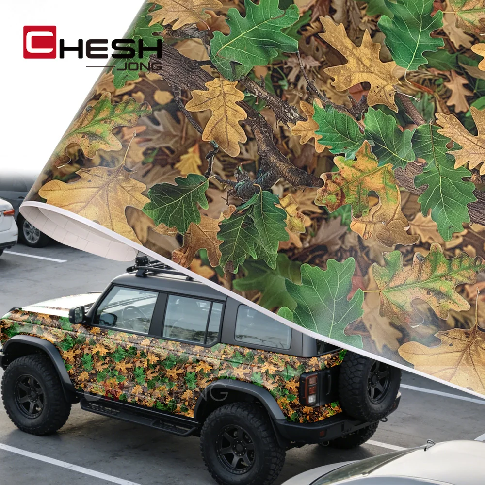 Exterior Car Vinyl Wrap Leaf Camouflage Film Auto Outdoor Accessories Motorcycle Helmets Vinyl Paper for Car Tuning Stickers - view 2