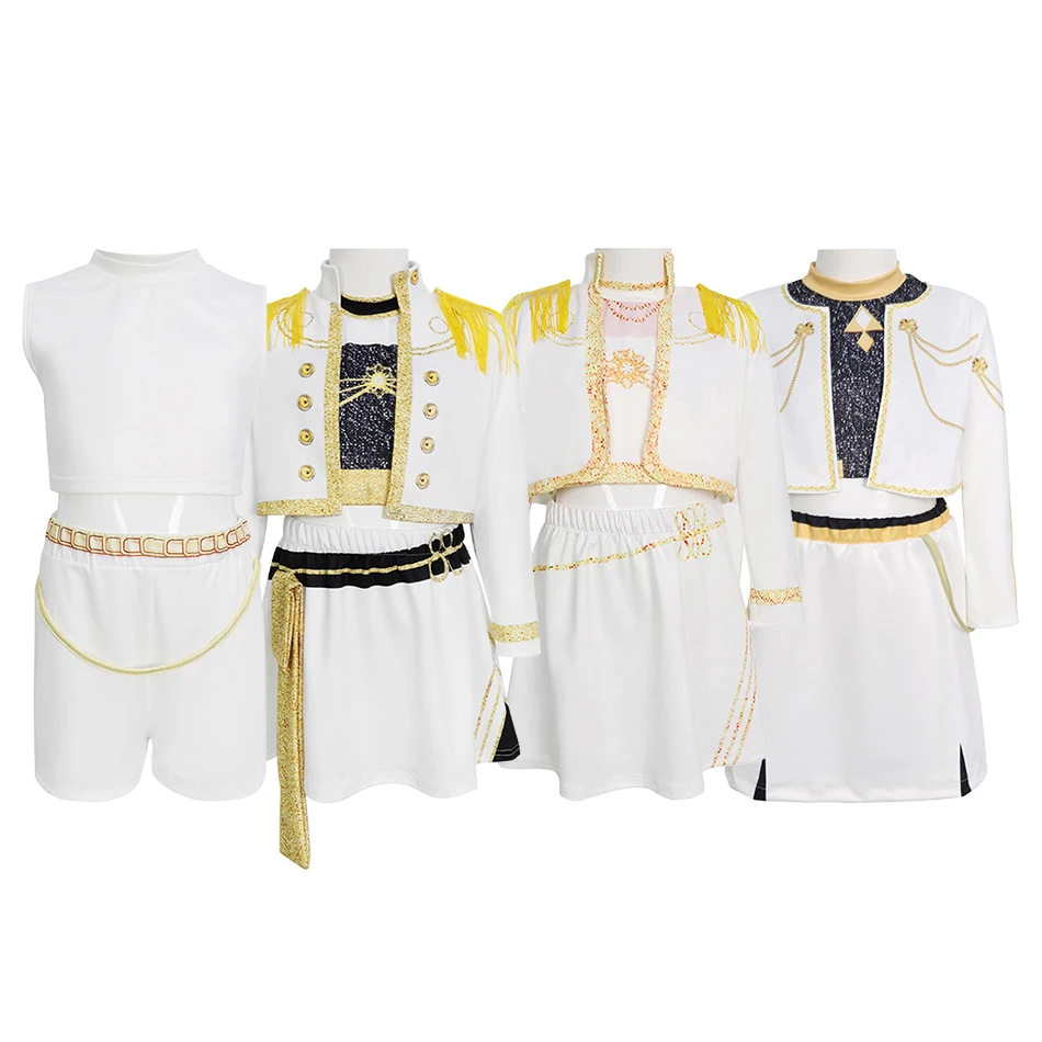 2025 Anime Movie Girls Cosplay Costume K-Pop Hunter Outfit Musical Idol Performance Suit Kids Fancy Dress for Carnival Halloween