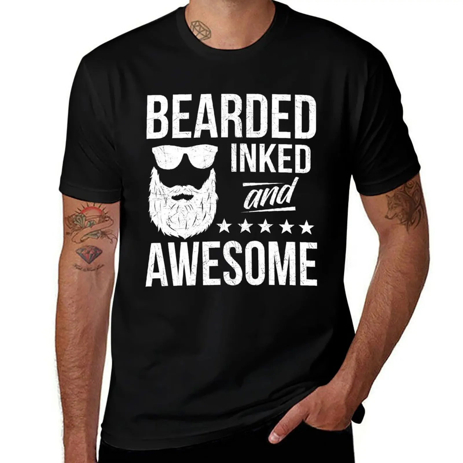 

cotton package man plain Bearded T-Shirt t for men shirts for t and t-shirt black shirts g awesome man cotton 100% inked