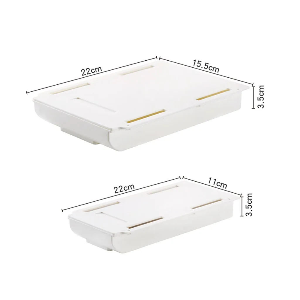 Self Stick Pencil Tray Desk Table Storage Drawer Organizer Box Under Desk Stand Self-adhesive Under-drawer Storage