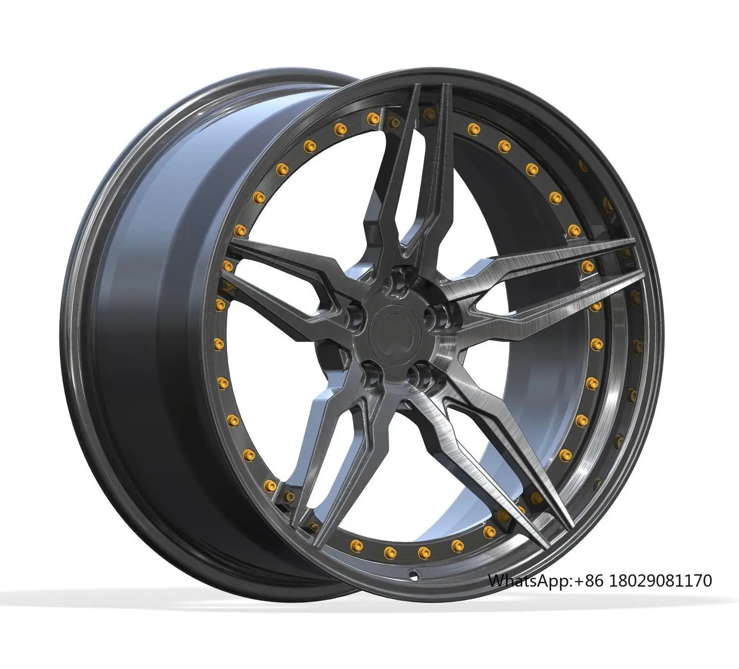 

2 Pieces Forged Wheels For Customize | Five Strip Customizable 2 Piece Wrought Aluminum Rims - Ideal for Toyota Elfa