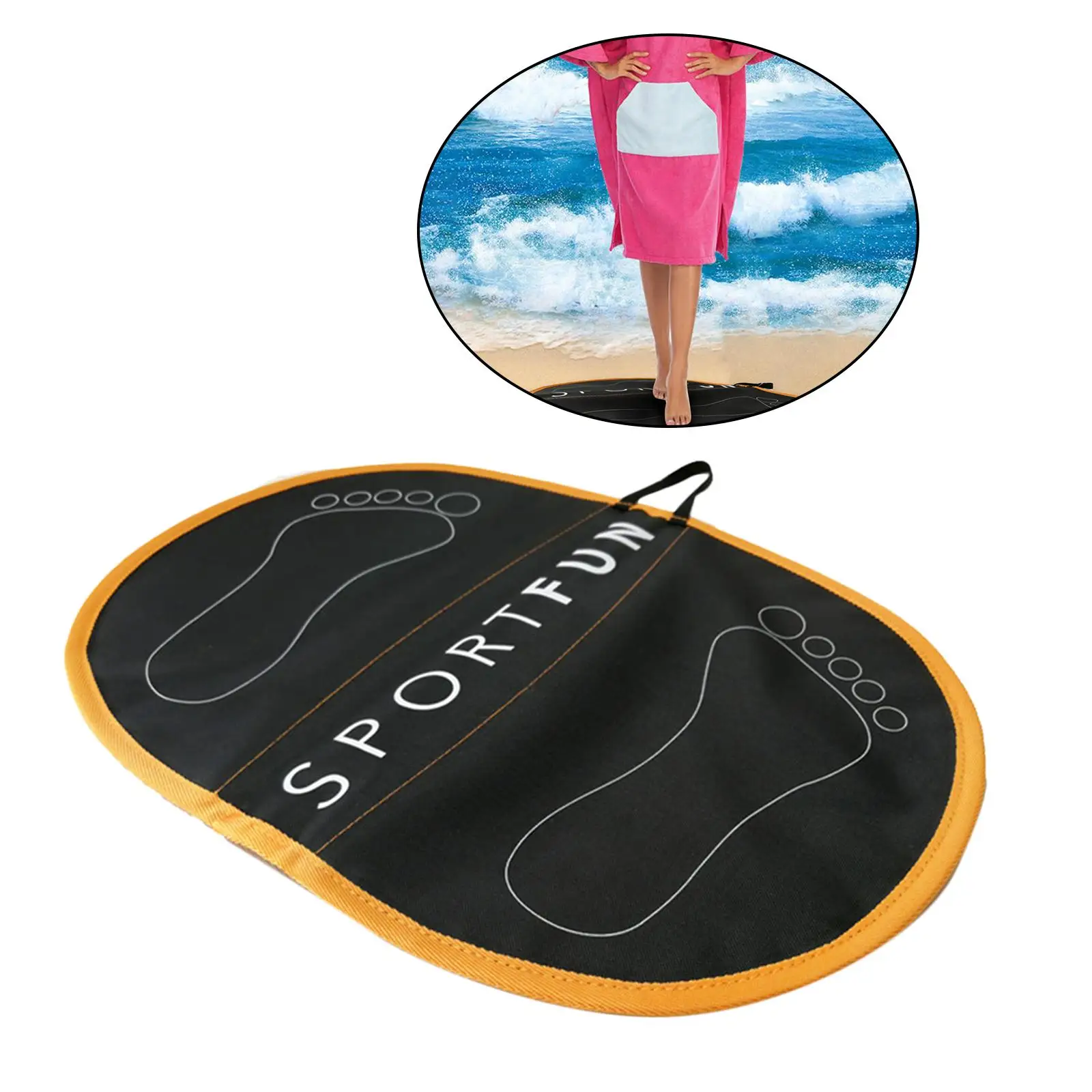 Foldable Durable Wetsuit Changing Mat Waterproof Feet Pad Kayaking Equipment