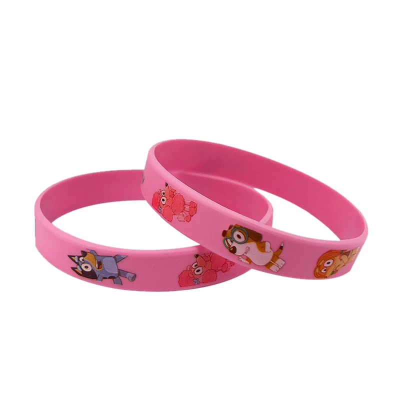 Bluey Bingo Anime Peripheral Accessories Cartoon Pattern Sports Bracelet Silicone Bracelet Wrist Strap Children Toys Gift