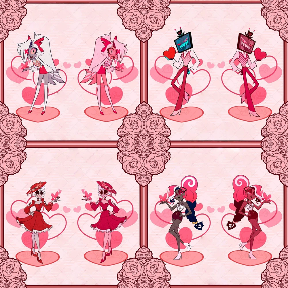 

Акриловая подставка 15 см с персонажами аниме Hazbin Hotel (Вельвет, Вагги, Рози, Вокс), настольное украшение, подарок на День святого Валентина