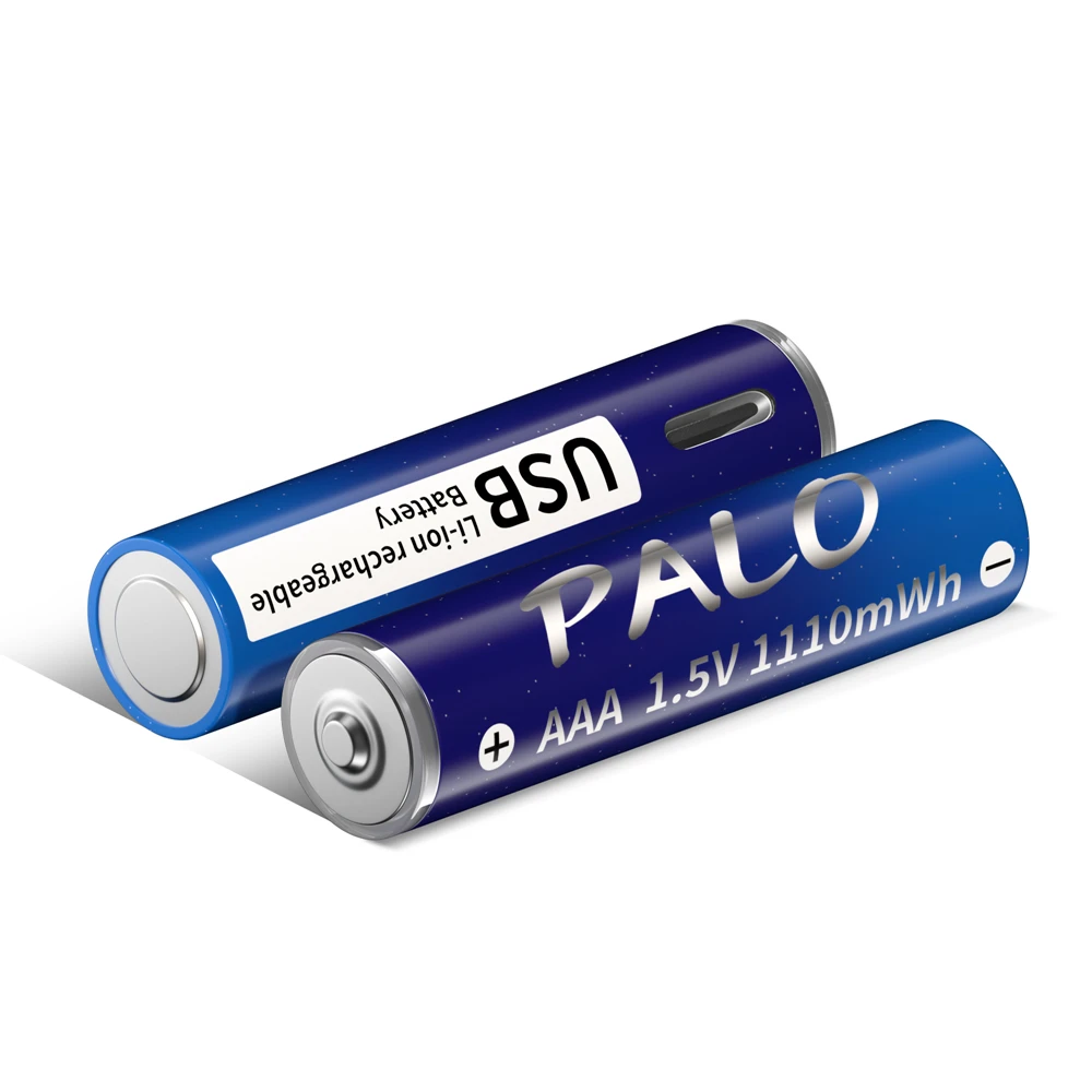 PALO 충전식 리튬 이온 배터리, 원격 제어 무선 마우스 및 USB 케이블, 1.5V AAA, 1110mWh, 1.5V