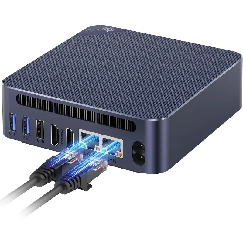 EQ13 Mini PC with Intel N200 Processor up to 3.7GHz 16GB DDR4 RAM 500G PCIE3.0 SSD Built-in Power Dual LAN Support Mini Computer