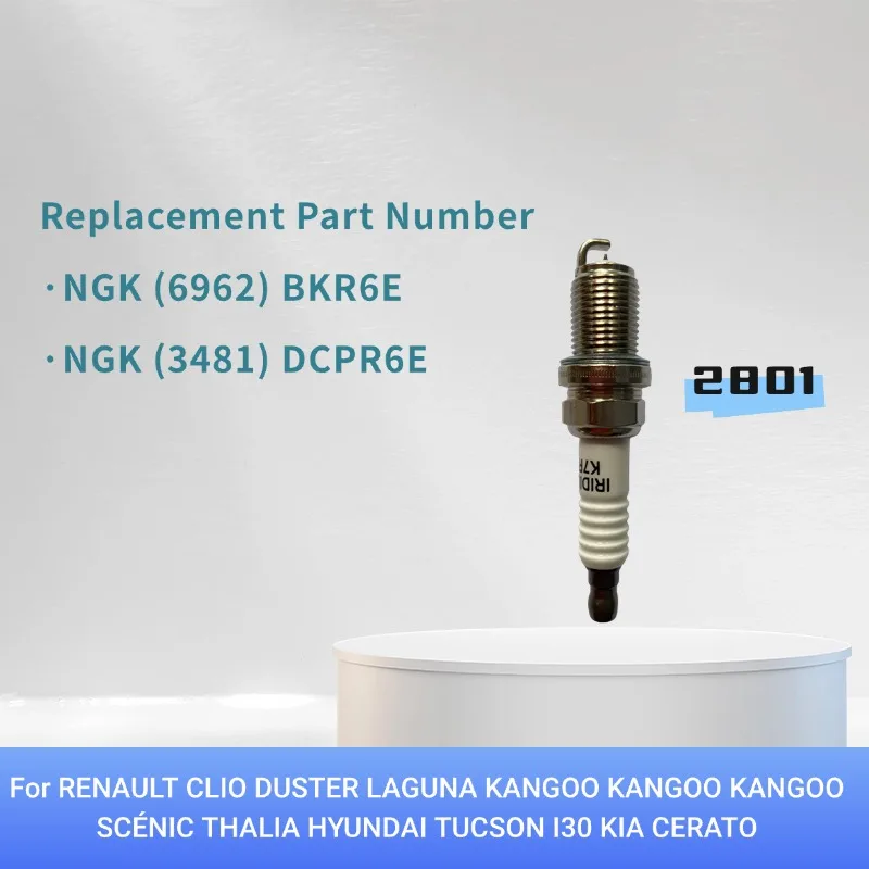 (3481) DCPR6E (6962) BKR6E  Iridium Spark Plug For RENAULT CLIO DUSTER LAGUNA KANGOO KANGOO KANGOO SCÉNIC THALIA HYUNDAI