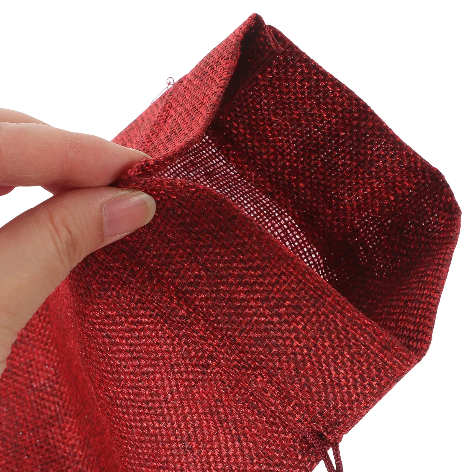 

5Pcs Wine Bottle Bag Sturdy Linen Drawstring Closure Christmas Holiday Wine Pouch Wedding Gift Wrap Bottle Cover