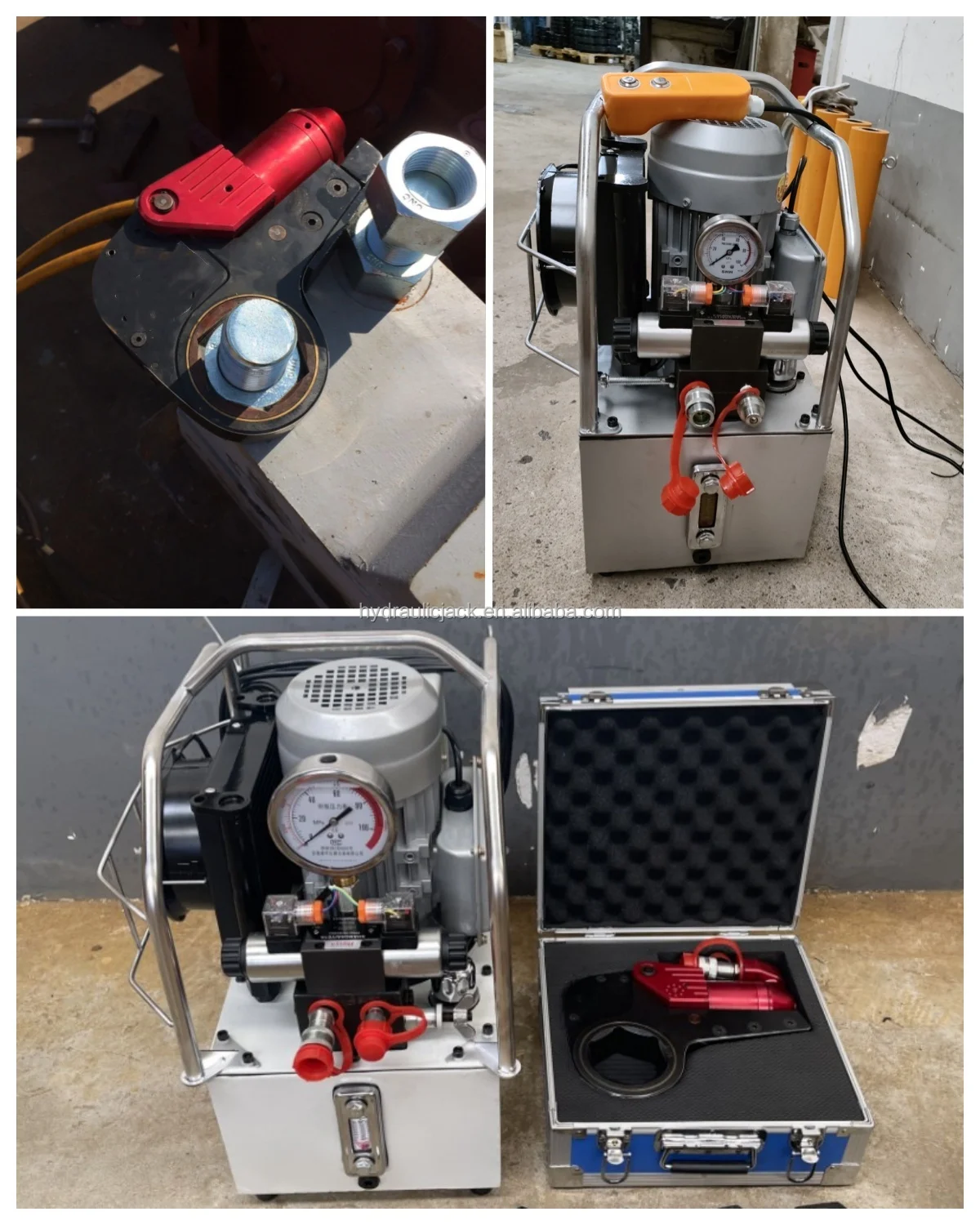 Adjustable Ratchet Cassette Type Al-Ti Alloy Low Hollow Profile Hydraulic Torque Wrenches