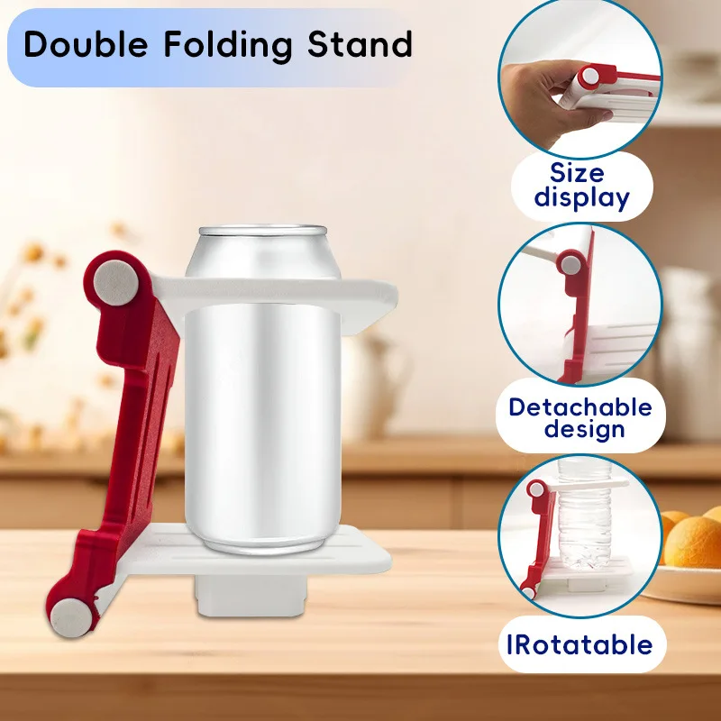 Desktop Double-layer Cup Storage Rack Flexible And Foldable Cup Holder Plastic Display Stand