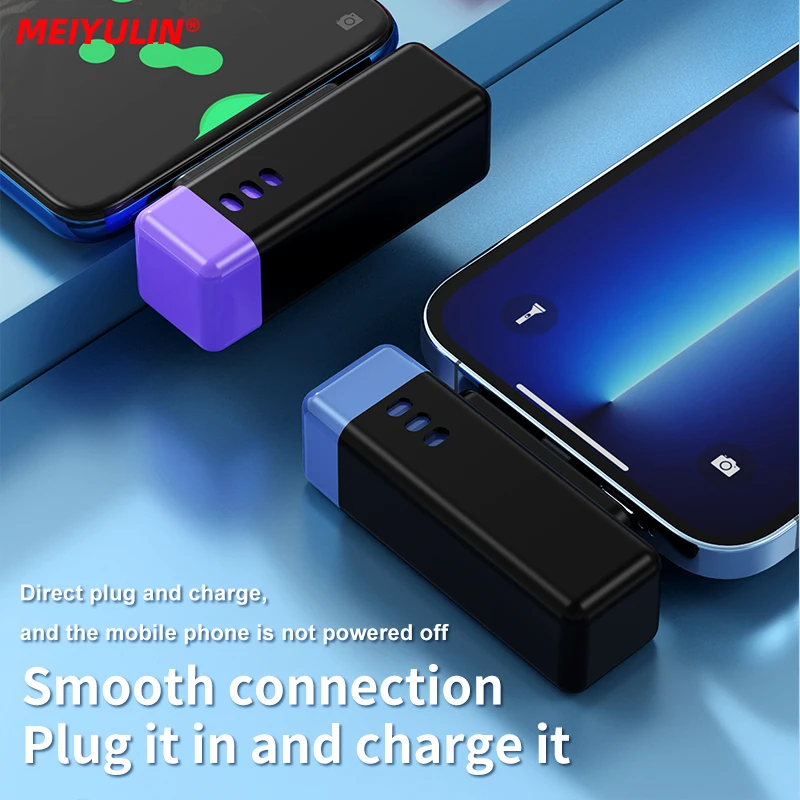3300mAh باور بانك صغير محمول سعة كبيرة شاحن لاسلكي سريع شحن بطارية احتياطية خارجية آيفون 13 شاومي سامسونج