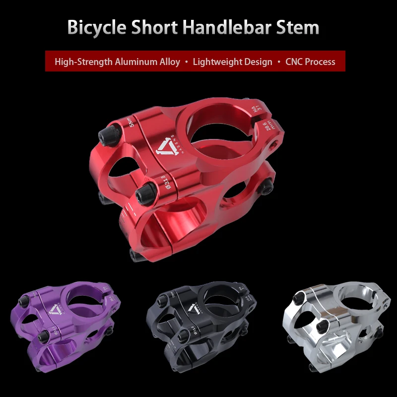 HASSNS Mountainbike-Vorbau 35mm Rennrad Kurzer Vorbau MTB Lenkervorbau Verstellbarer Lenkeraufsatz 31.8mm Fahrradteile – Detail 1