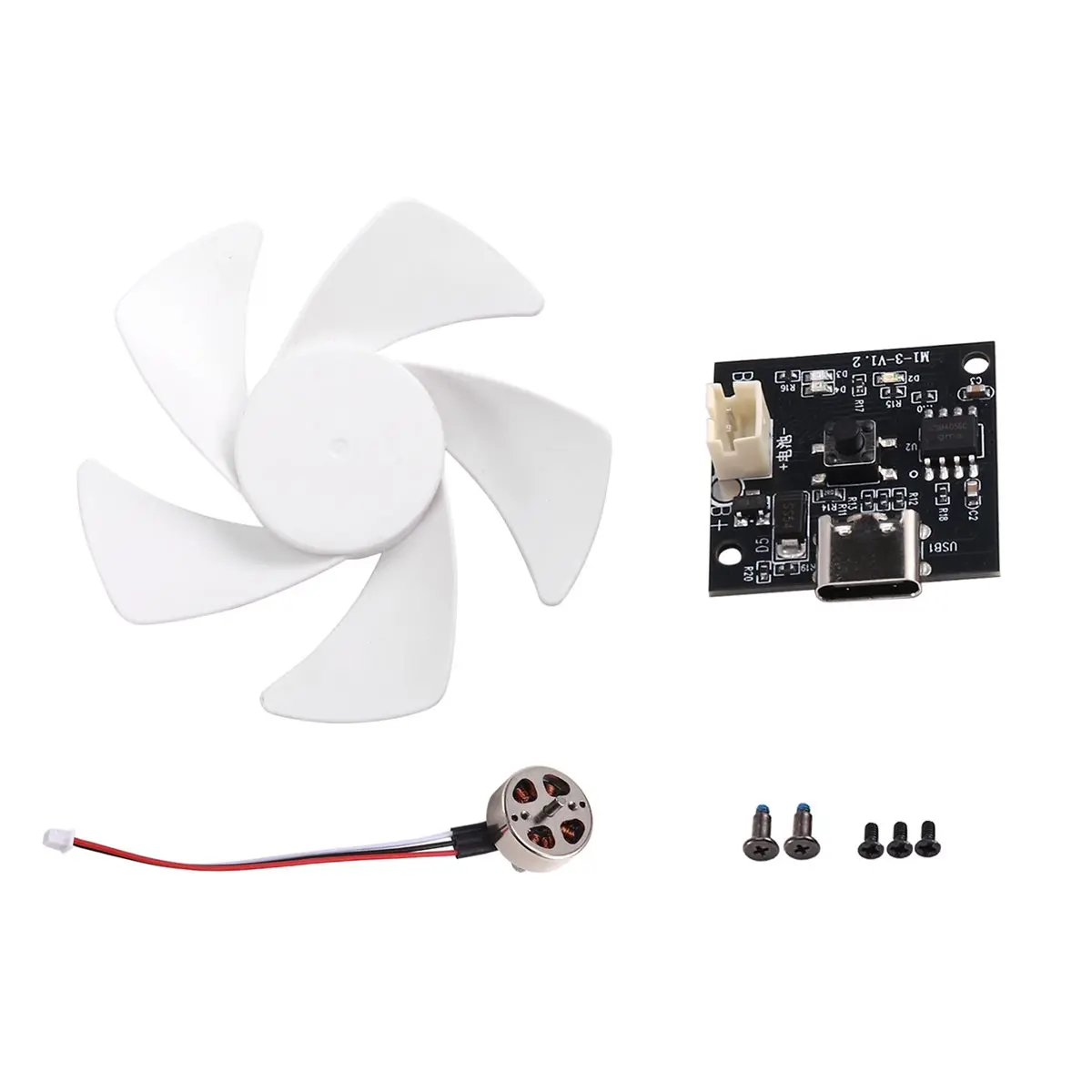 AA80 DC 5V Brushless ESC Mini Brushless Motor Speed Controller Handheld Fan Drive Board with 6 Gears Speed Adjustable
