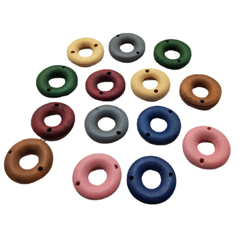 2022 New 20mm 20pieces Wood Material Rounds Beads Charms Pendants Connectors for Necklace Earrings Jewelry Accessories