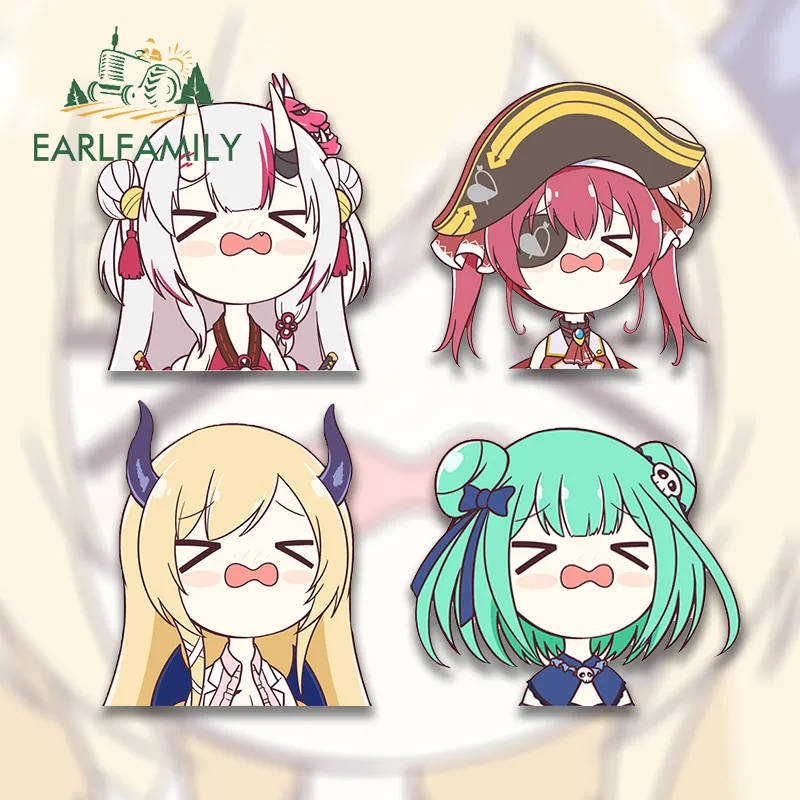 

EARLFAMILY 13cm for Hololive Funny Car Stickers Graffiti Anime Car Accessoires Decal Campervan Motorcycle RV JDM Vinyl Decals
