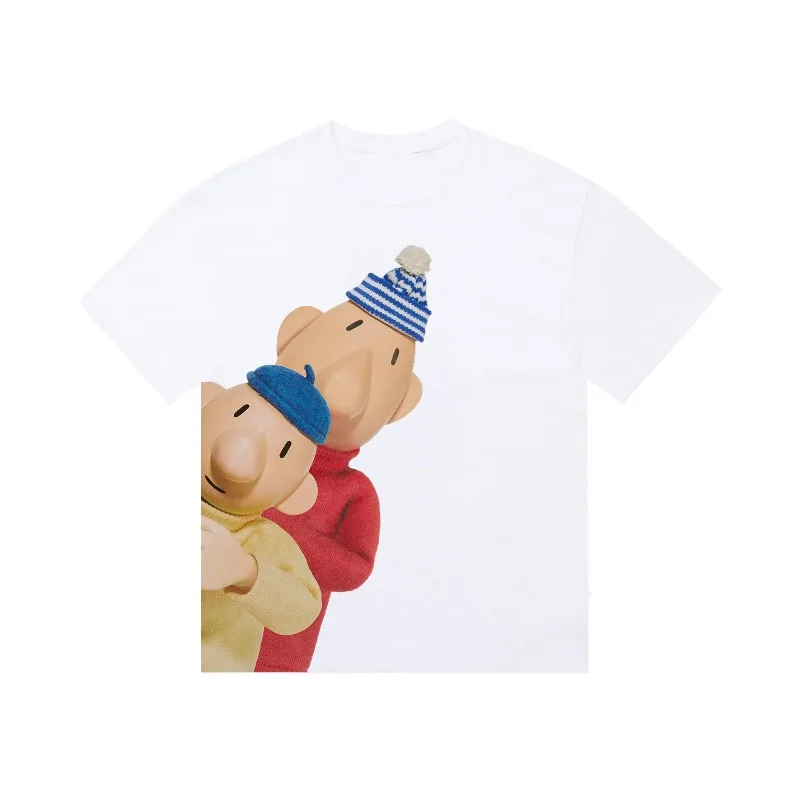 Interesting Cartoon Characters Loose Cotton Printed Men's and Women's Personalized Short Sleeved Summer Fashion T-shirt