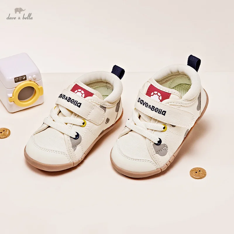 Dave Bella Children's Sneakers Boys Girls Soft Sole Non-slip Casual Shoes Baby Boys Sports Shoes Beige Shoes DB1250976