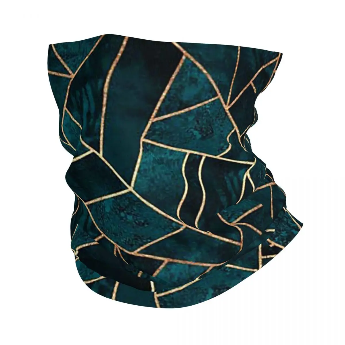 Deep Teal Stone Bandana Neck Cover Printed Mask Scarf Warm Headwear Hiking Fishing For Men Women Adult Windproof