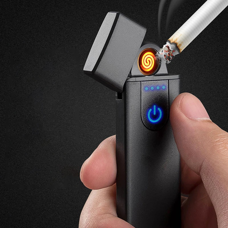 USB Rechargeable Touch Sensitive Lighter Portable Tungsten Filament Flameless Cigarette Lighter Men's Gift Small Surprise