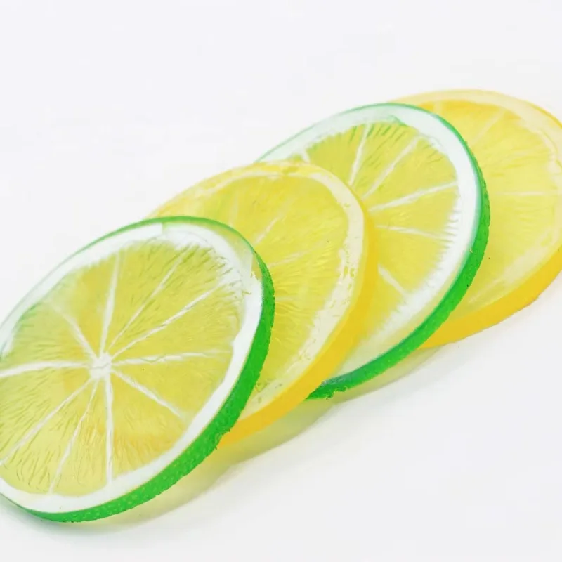Simulated PVC Lemon Fruit Slices Plastic Kindergarten Fruit Garden Ornaments Children's Educational Toys