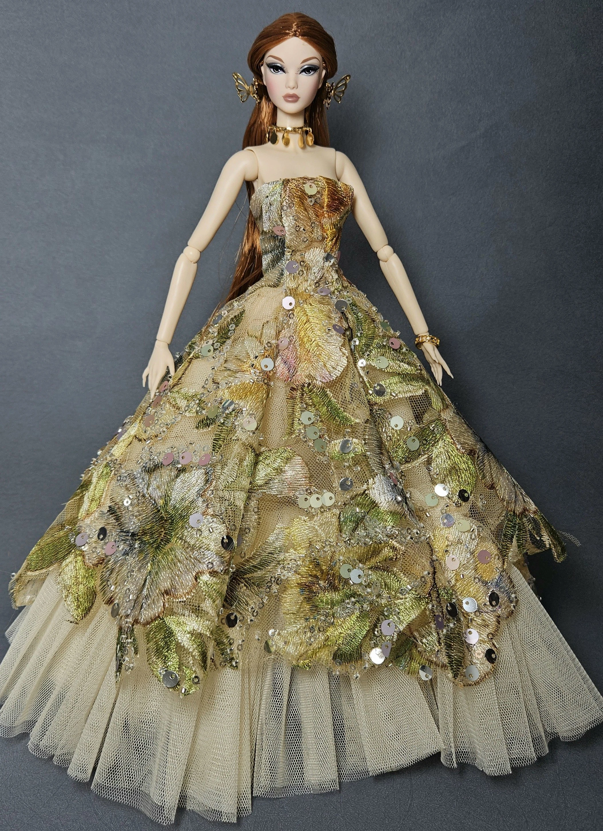 Forest Elf Flower Fairy Evening Gown Senior Sense Luxury Dress 30cm Doll Clothes Accessories For 1/6 Babi Supermodel Doll