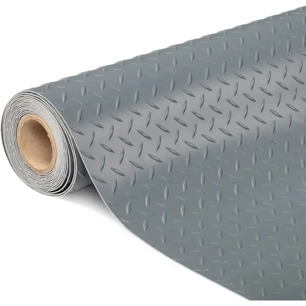 

7.5 x 20 FT Garage Floor Mat, Thickened Diamond Plate PVC Garage Mats Flooring Roll for Under Car, Garage Parking Mats