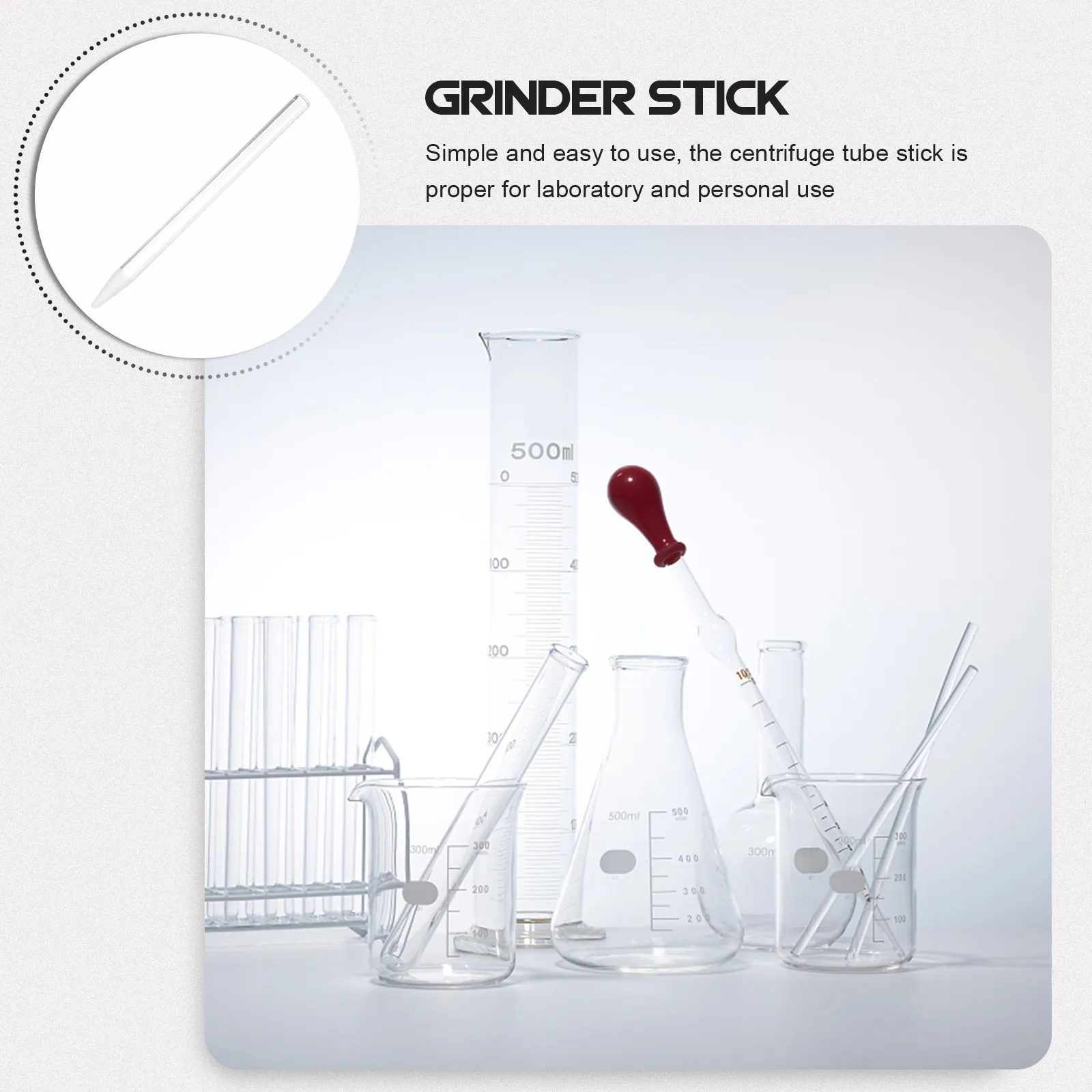 

Стеклянная центрифужная трубка-мельница, легкая и портативная, для пробирок объемом 1,5 мл, идеальный инструмент для научных экспериментов, лабораторный измельчитель образцов