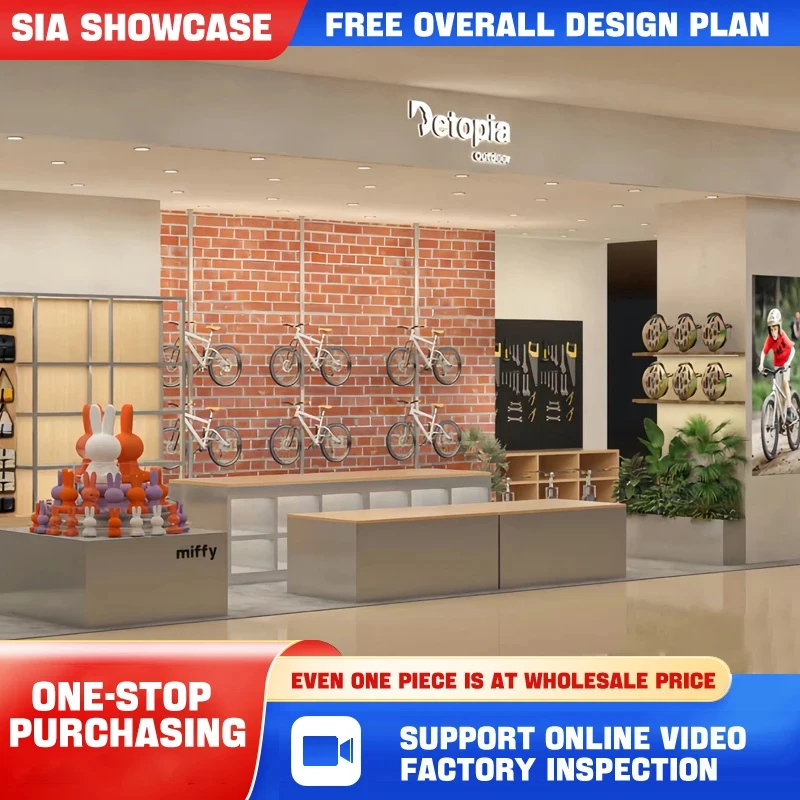 custom.LED Light Custom Alloy Frame Anti Fade Toy Display Cabinet Figure Mall Island Store Furniture