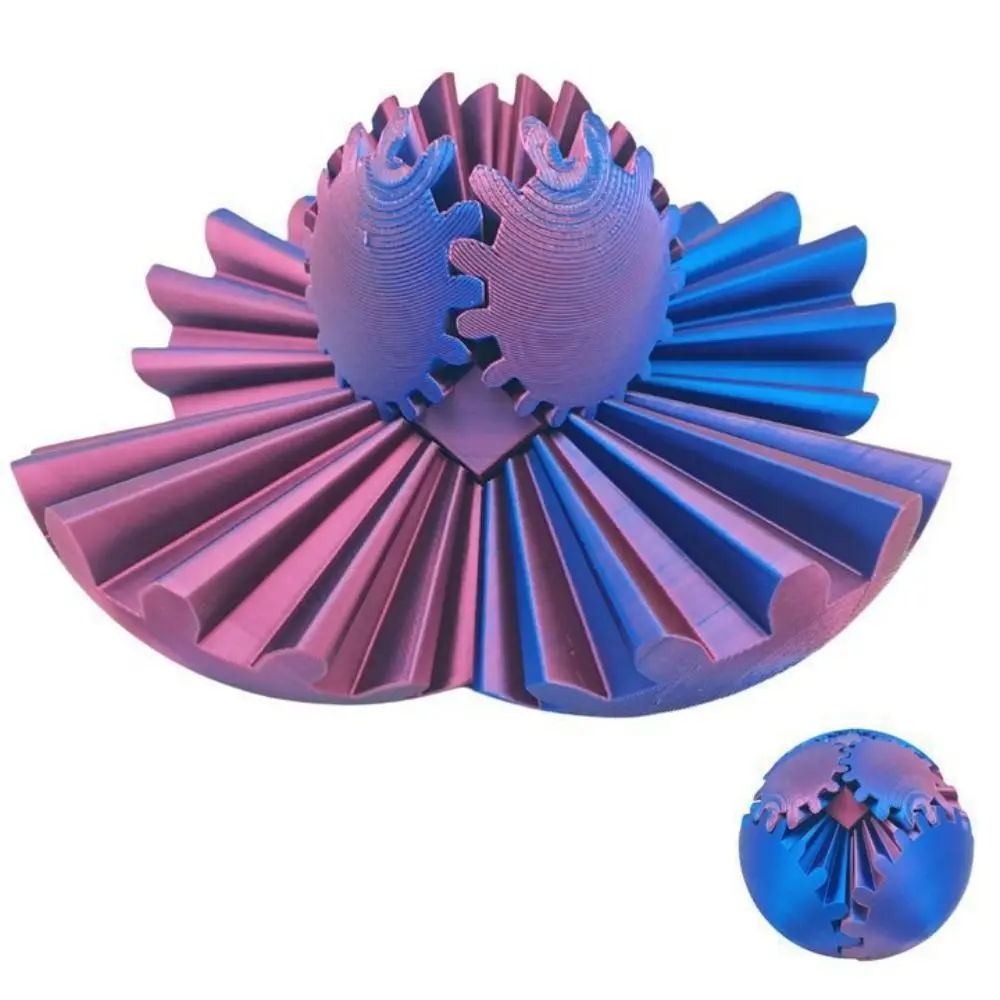 Creative Anxiety Relaxing 3D Printed Gear Ball Gear Sphere Fidget Spin Ball Rotary Sensory Needs Stress Ball for