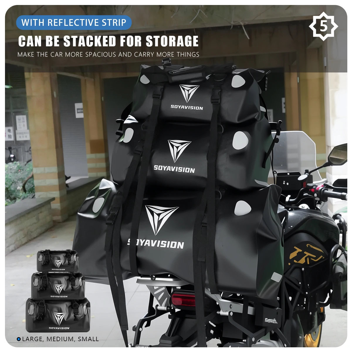 ユニバーサルオートバイバイクテールバッグ旅行用アウトドアドライラゲッジロールパックバッグオートバイシートバッグ