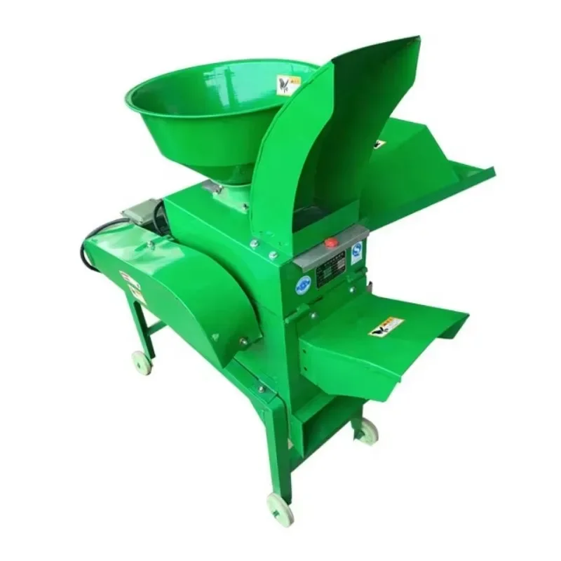 Straw Crusher Poultry Animal Cattle Feed Making Grass Shredder Silage Chopper Hay Fodder Forage Chaff Cutter Mach