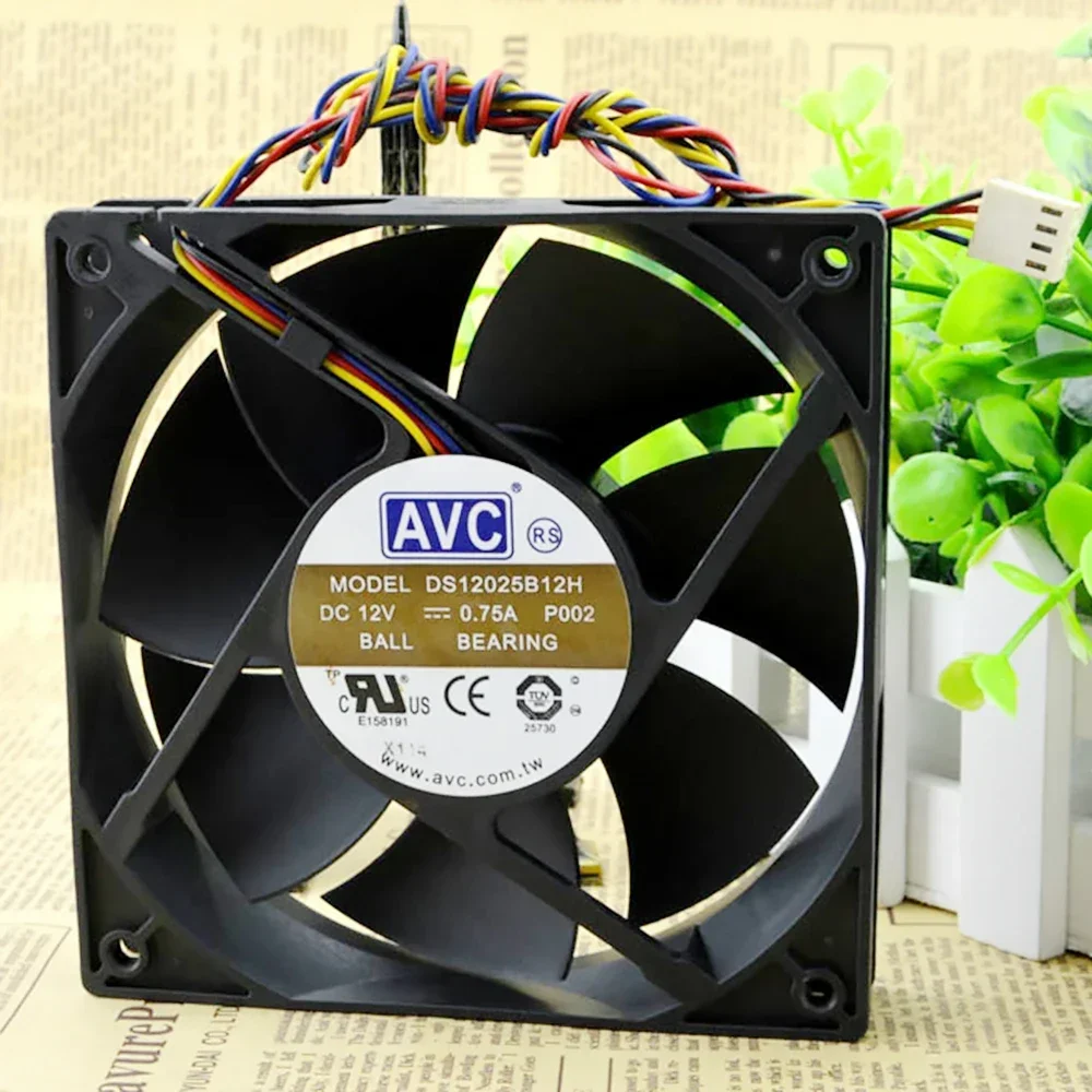 

For AVC DS12025B12H 120mm 12CM 120x120x25mm High Airflow PWM Fan 104 CFM 4 Pin Replacement