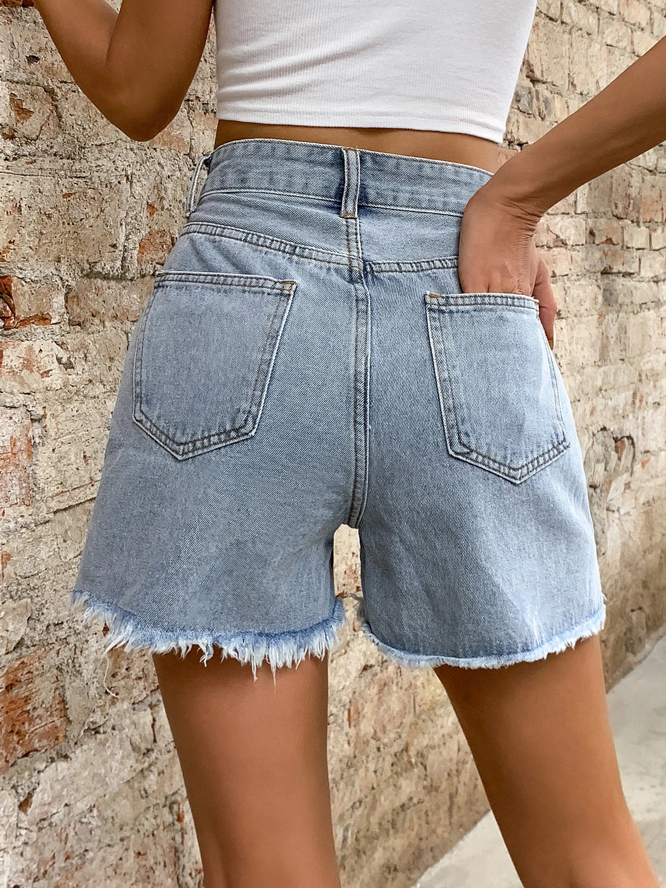 Jean Shorts Women Trendy High Waisted Denim Shorts Summer Casual Mom Cut Off Jeans Shorts